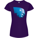 Curled Somalia Flag Somalian Day Football Womens Petite Cut T-Shirt Purple