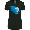 Curled Somalia Flag Somalian Day Football Womens Wider Cut T-Shirt Black