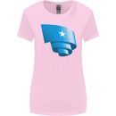 Curled Somalia Flag Somalian Day Football Womens Wider Cut T-Shirt Light Pink