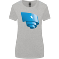 Curled Somalia Flag Somalian Day Football Womens Wider Cut T-Shirt Sports Grey