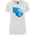 Curled Somalia Flag Somalian Day Football Womens Wider Cut T-Shirt White