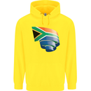 Curled South African Flag Africa Day Football Childrens Kids Hoodie Yellow
