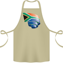 Curled South African Flag Africa Day Football Cotton Apron 100% Organic Khaki