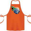 Curled South African Flag Africa Day Football Cotton Apron 100% Organic Orange