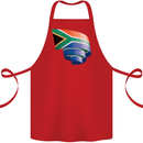 Curled South African Flag Africa Day Football Cotton Apron 100% Organic Red
