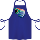 Curled South African Flag Africa Day Football Cotton Apron 100% Organic Royal Blue