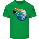 Curled South African Flag Africa Day Football Kids T-Shirt Childrens Irish Green