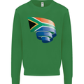 Curled South African Flag Africa Day Football Mens Sweatshirt Jumper Irish Green