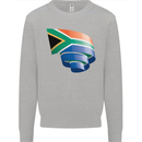 Curled South African Flag Africa Day Football Mens Sweatshirt Jumper Sports Grey