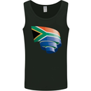 Curled South African Flag Africa Day Football Mens Vest Tank Top Black