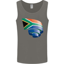 Curled South African Flag Africa Day Football Mens Vest Tank Top Charcoal