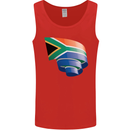 Curled South African Flag Africa Day Football Mens Vest Tank Top Red