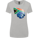 Curled South African Flag Africa Day Football Womens Wider Cut T-Shirt Sports Grey