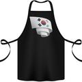 Curled South Korea Flag Korean Day Football Cotton Apron 100% Organic Black