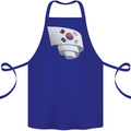 Curled South Korea Flag Korean Day Football Cotton Apron 100% Organic Royal Blue