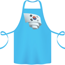 Curled South Korea Flag Korean Day Football Cotton Apron 100% Organic Turquoise