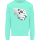 Curled South Korea Flag Korean Day Football Kids Sweatshirt Jumper Peppermint