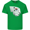 Curled South Korea Flag Korean Day Football Kids T-Shirt Childrens Irish Green