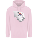 Curled South Korea Flag Korean Day Football Mens 80% Cotton Hoodie Light Pink