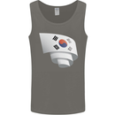 Curled South Korea Flag Korean Day Football Mens Vest Tank Top Charcoal
