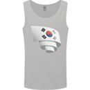 Curled South Korea Flag Korean Day Football Mens Vest Tank Top Sports Grey