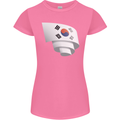 Curled South Korea Flag Korean Day Football Womens Petite Cut T-Shirt Azalea