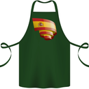 Curled Spain Flag Spanish Day Football Cotton Apron 100% Organic Forest Green