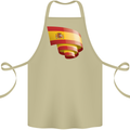 Curled Spain Flag Spanish Day Football Cotton Apron 100% Organic Khaki