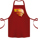 Curled Spain Flag Spanish Day Football Cotton Apron 100% Organic Maroon