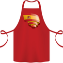 Curled Spain Flag Spanish Day Football Cotton Apron 100% Organic Red