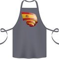 Curled Spain Flag Spanish Day Football Cotton Apron 100% Organic Steel