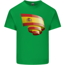 Curled Spain Flag Spanish Day Football Kids T-Shirt Childrens Irish Green