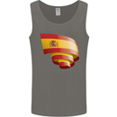 Curled Spain Flag Spanish Day Football Mens Vest Tank Top Charcoal