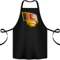 Curled Sri Lankan Flag Sri Lanka Day Football Cotton Apron 100% Organic Black