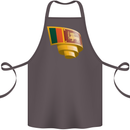 Curled Sri Lankan Flag Sri Lanka Day Football Cotton Apron 100% Organic Dark Grey