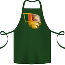 Curled Sri Lankan Flag Sri Lanka Day Football Cotton Apron 100% Organic Forest Green