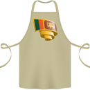 Curled Sri Lankan Flag Sri Lanka Day Football Cotton Apron 100% Organic Khaki