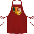 Curled Sri Lankan Flag Sri Lanka Day Football Cotton Apron 100% Organic Maroon