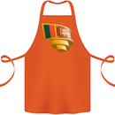 Curled Sri Lankan Flag Sri Lanka Day Football Cotton Apron 100% Organic Orange