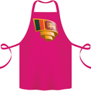 Curled Sri Lankan Flag Sri Lanka Day Football Cotton Apron 100% Organic Pink