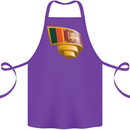Curled Sri Lankan Flag Sri Lanka Day Football Cotton Apron 100% Organic Purple