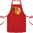 Curled Sri Lankan Flag Sri Lanka Day Football Cotton Apron 100% Organic Red