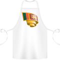 Curled Sri Lankan Flag Sri Lanka Day Football Cotton Apron 100% Organic White