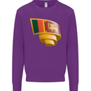Curled Sri Lankan Flag Sri Lanka Day Football Kids Sweatshirt Jumper Purple