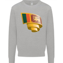 Curled Sri Lankan Flag Sri Lanka Day Football Kids Sweatshirt Jumper Sports Grey
