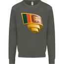 Curled Sri Lankan Flag Sri Lanka Day Football Kids Sweatshirt Jumper Storm Grey