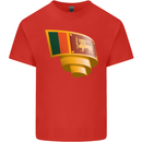 Curled Sri Lankan Flag Sri Lanka Day Football Kids T-Shirt Childrens Red