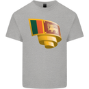 Curled Sri Lankan Flag Sri Lanka Day Football Kids T-Shirt Childrens Sports Grey
