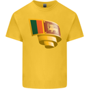 Curled Sri Lankan Flag Sri Lanka Day Football Kids T-Shirt Childrens Yellow