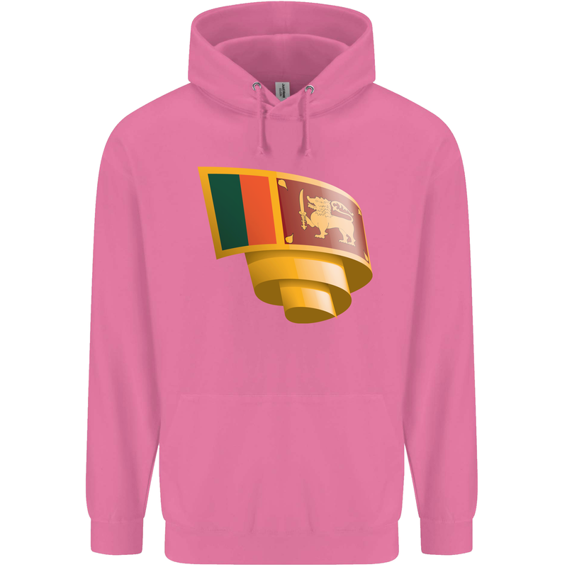 Curled Sri Lankan Flag Sri Lanka Day Football Mens 80% Cotton Hoodie Azelea